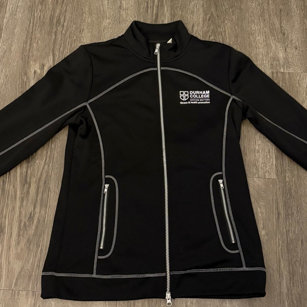 Durham College Black Zip-Up Jacket